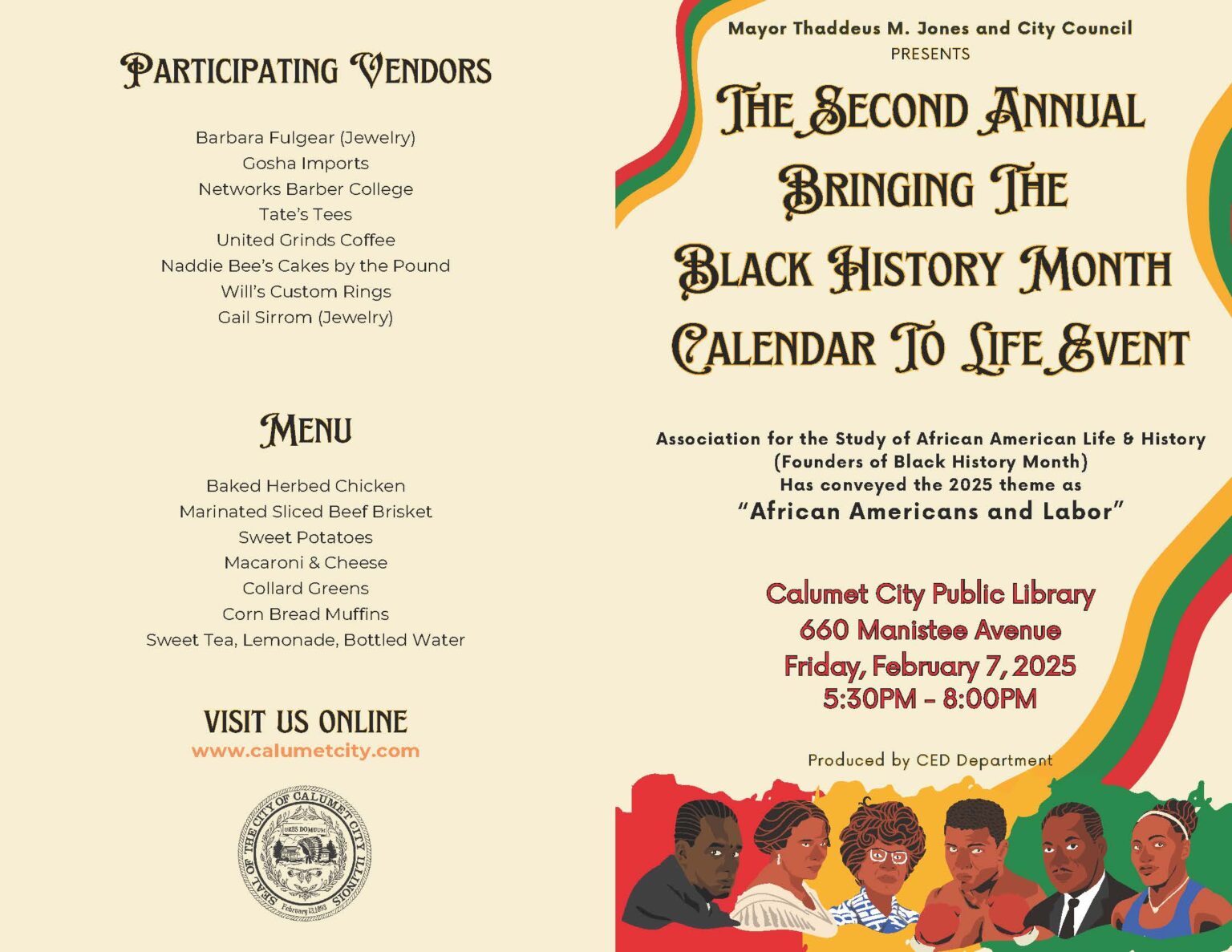 Bringing the Black History Month Calendar to Life Calumet City
